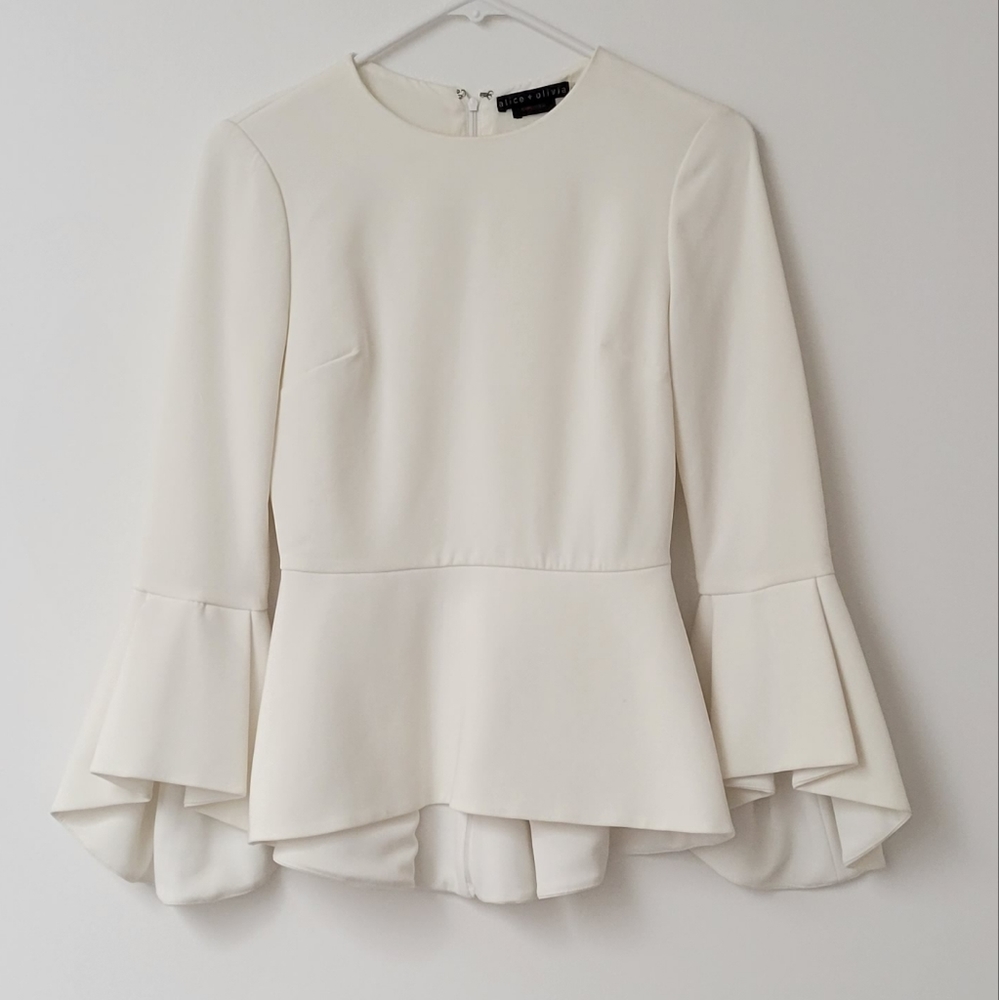 Alice & Olivia Flaired Sleeve Top
